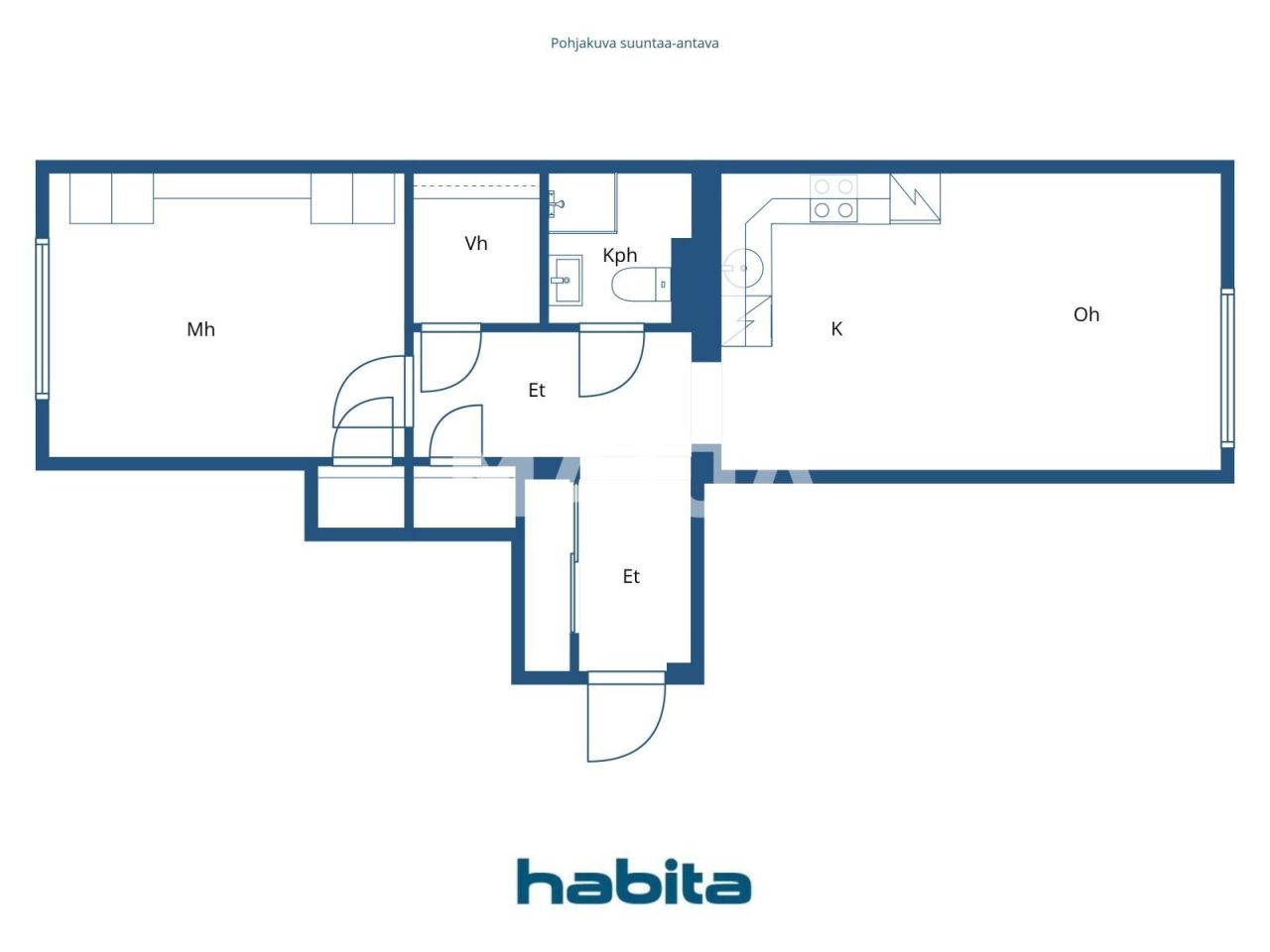 Апартаменты в Хельсинки, Финляндия, 52 м² - фото 2
