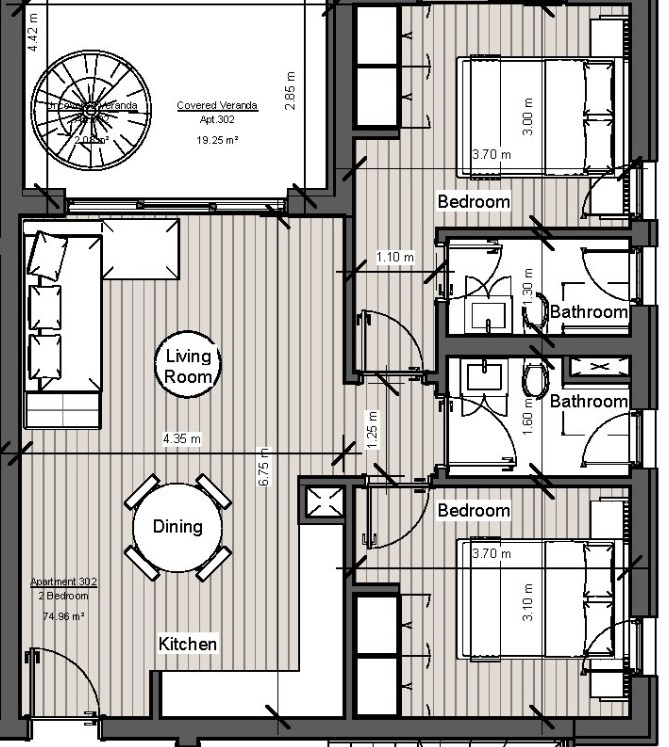 Апартаменты в Лимасоле, Кипр, 93 м² - фото 8