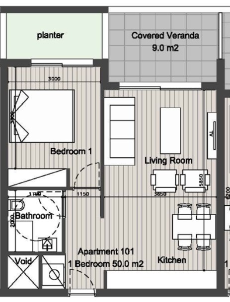 Апартаменты в Лимасоле, Кипр, 59 м² - фото 14