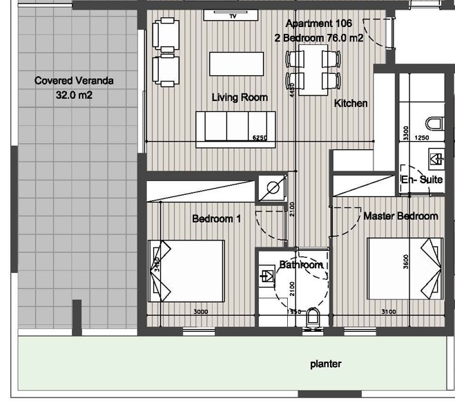 Апартаменты в Лимасоле, Кипр, 108 м² - фото 15