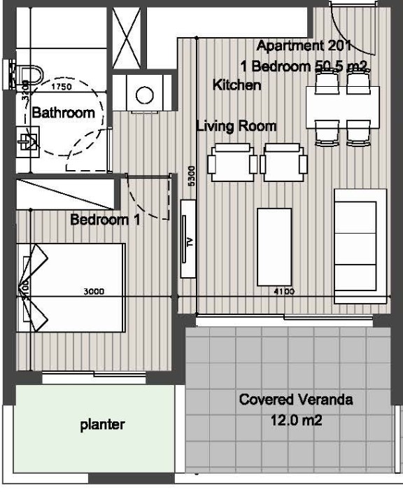 Апартаменты в Лимасоле, Кипр, 62 м² - фото 15