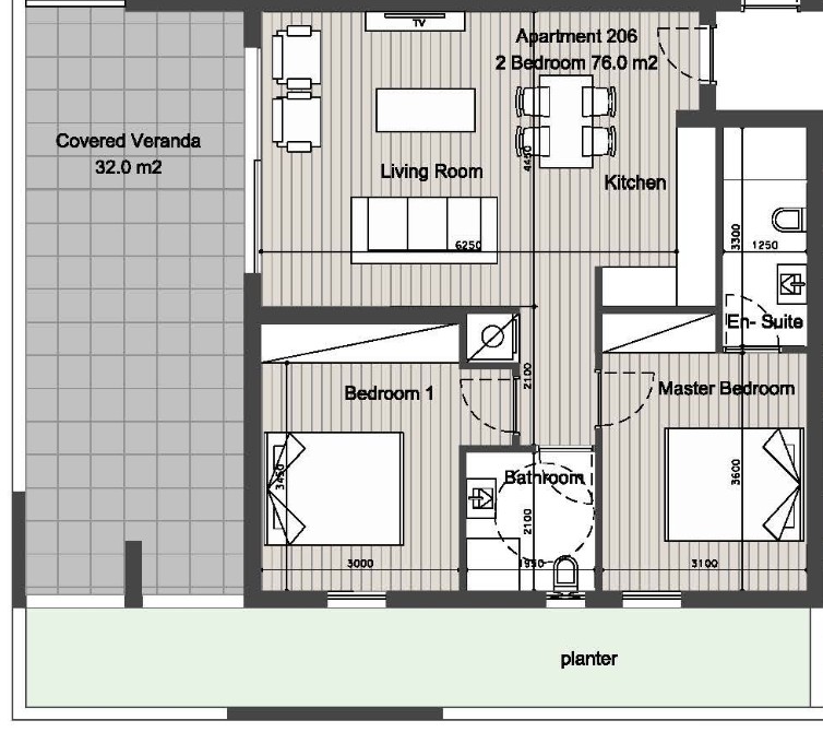 Апартаменты в Лимасоле, Кипр, 108 м² - фото 15