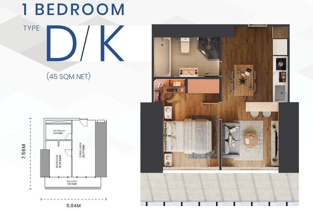 Апартаменты в Пномпене, Камбоджа, 47 м² - фото 18