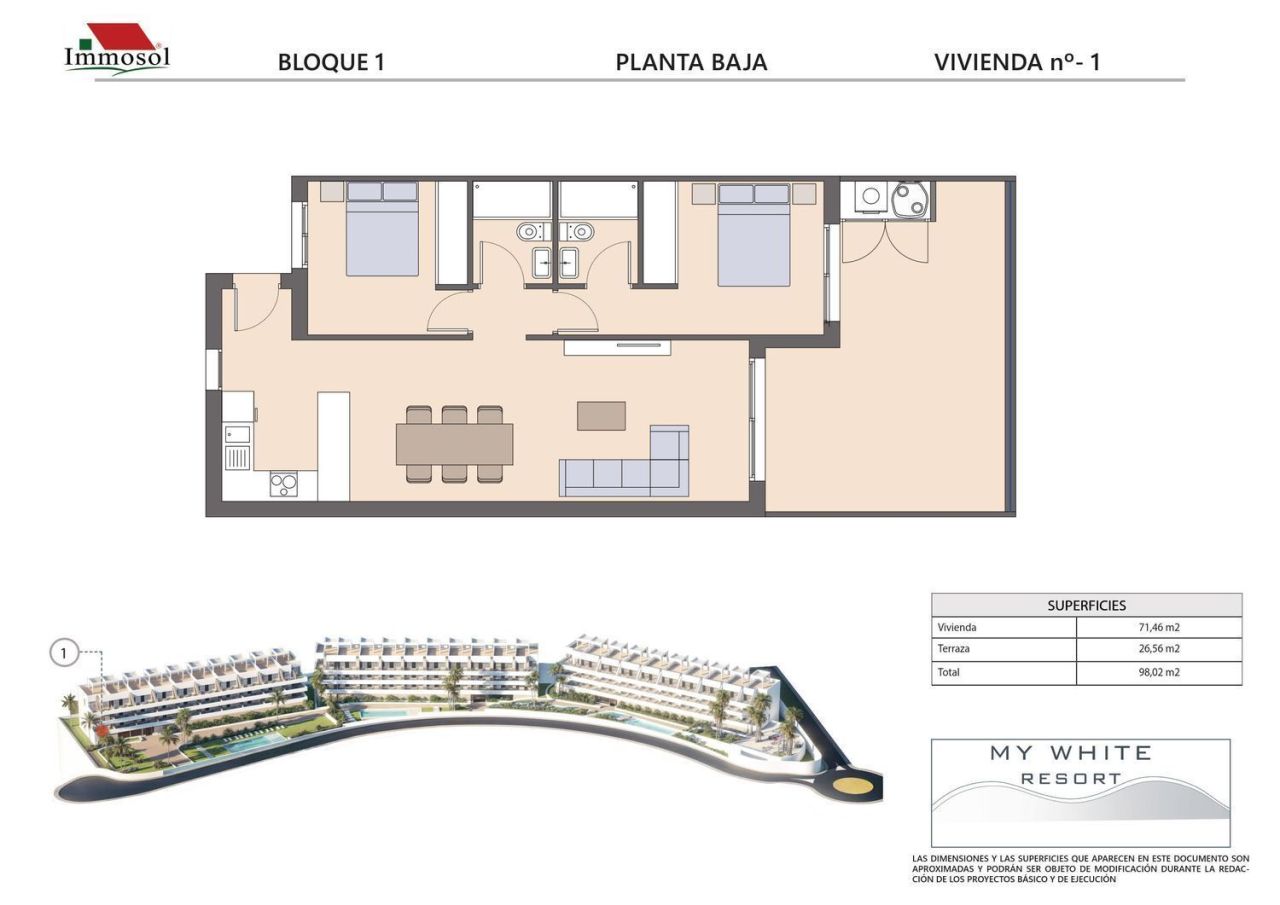 Квартира в Финестрате, Испания, 98 м² - фото 2