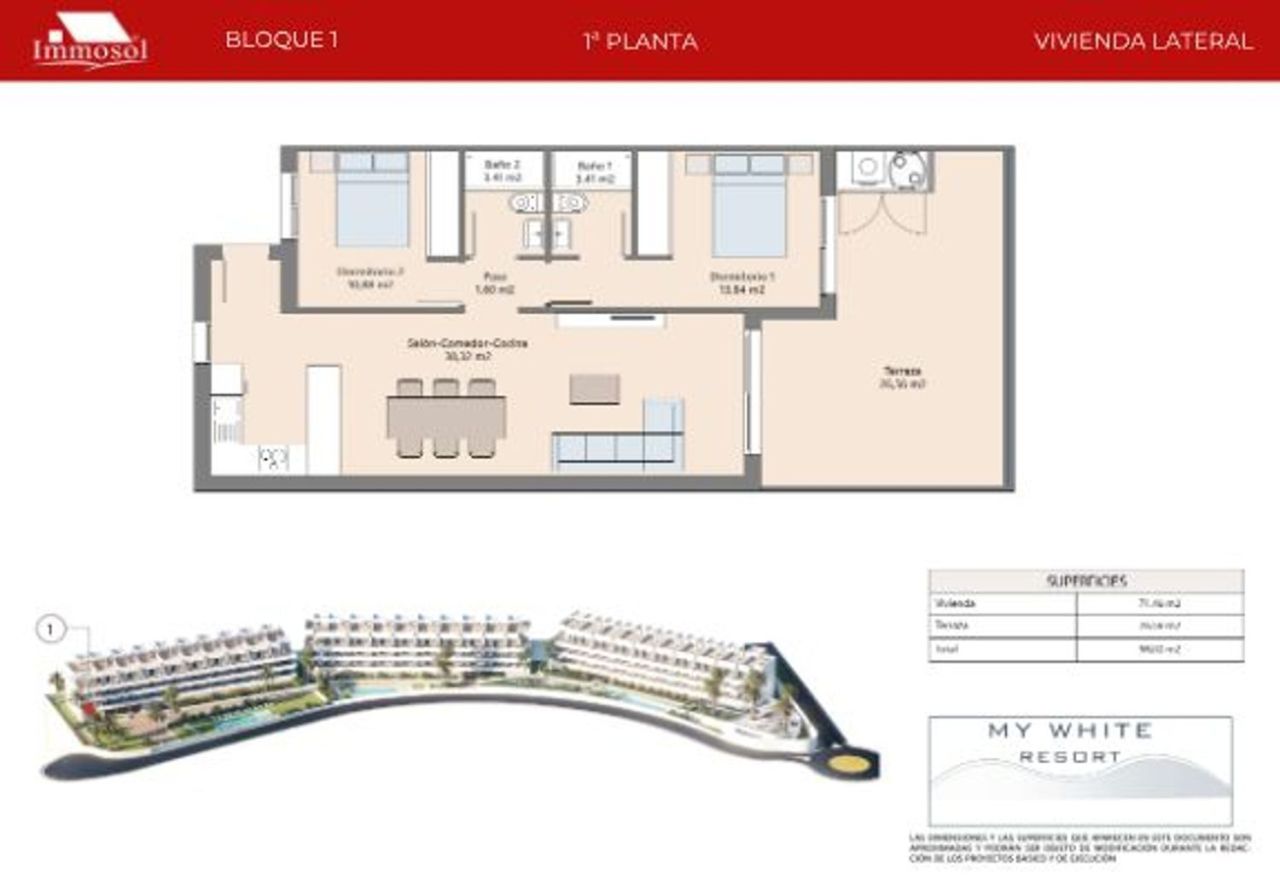 Квартира в Финестрате, Испания, 98 м² - фото 3
