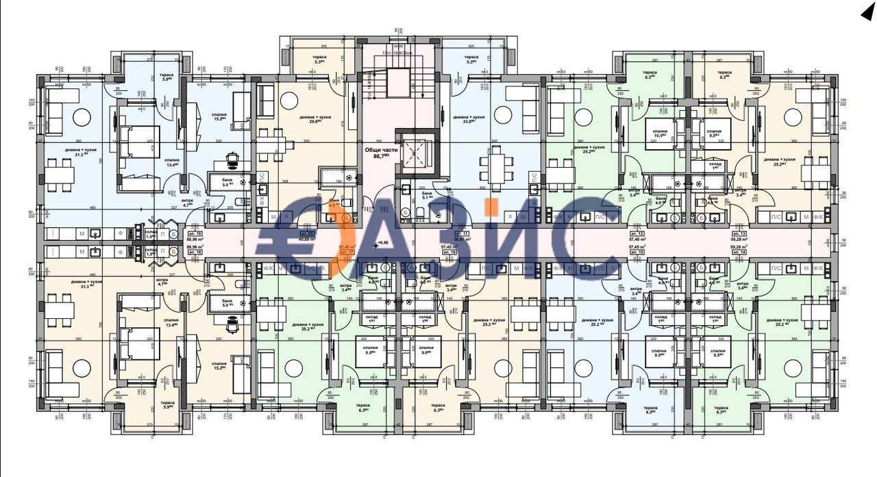 Апартаменты в Равде, Болгария, 56.8 м² - фото 12