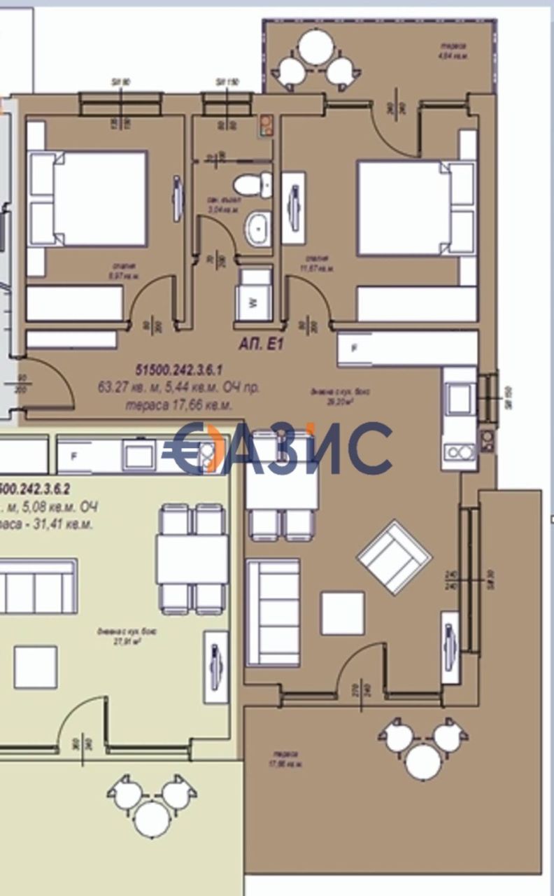 Апартаменты на Солнечном берегу, Болгария, 102.3 м² - фото 15