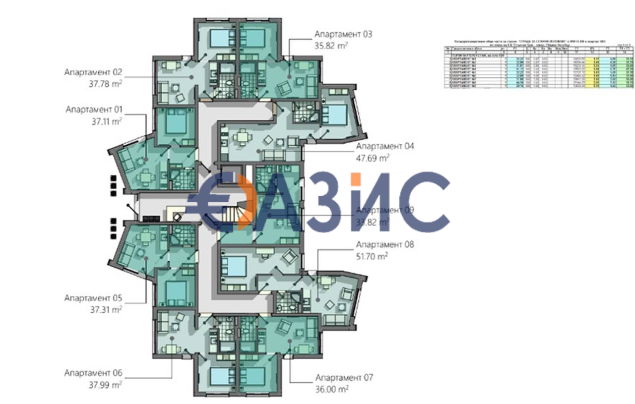 Апартаменты на Солнечном берегу, Болгария, 55 м² - фото 16