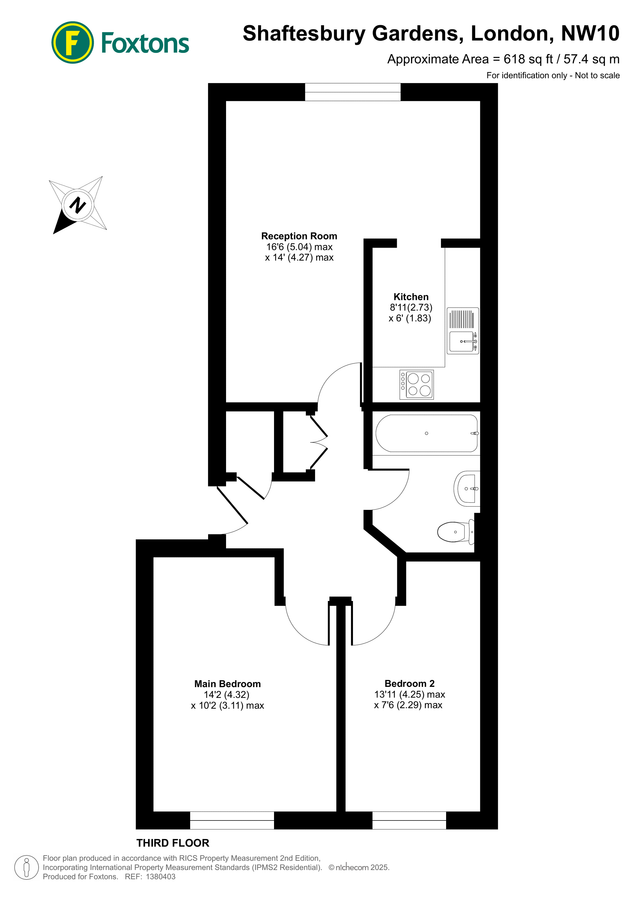 Квартира в Лондоне, Великобритания, 57 м² - фото 12