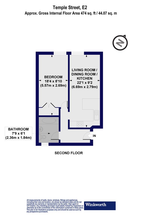 Квартира в Лондоне, Великобритания, 44 м² - фото 13