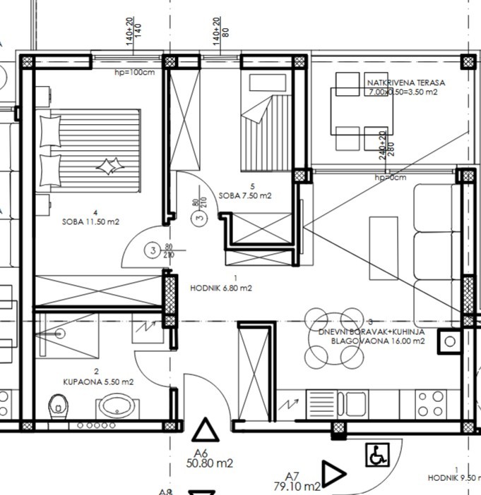 Квартира в Пуле, Хорватия, 50.8 м² - фото 1