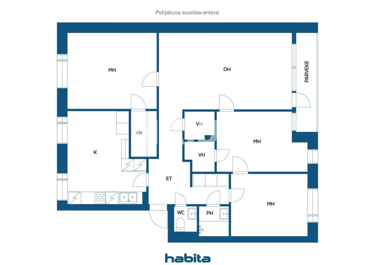Апартаменты в Вааса, Финляндия, 115 м² - фото 2