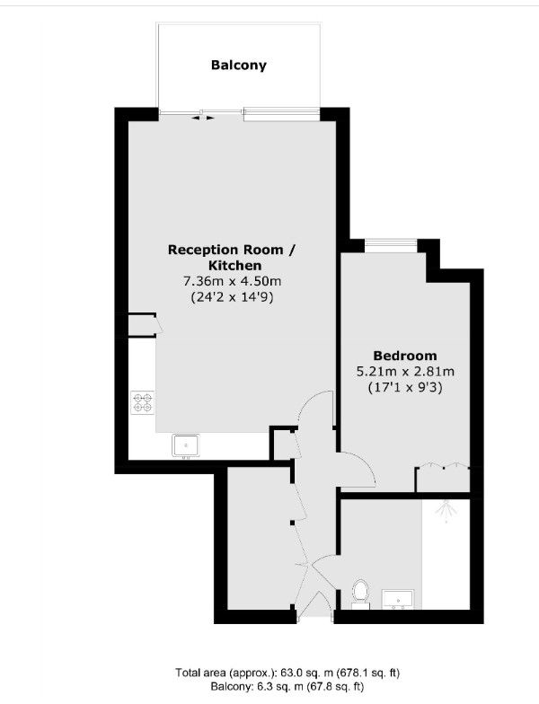 Квартира в Лондоне, Великобритания, 63 м² - фото 7