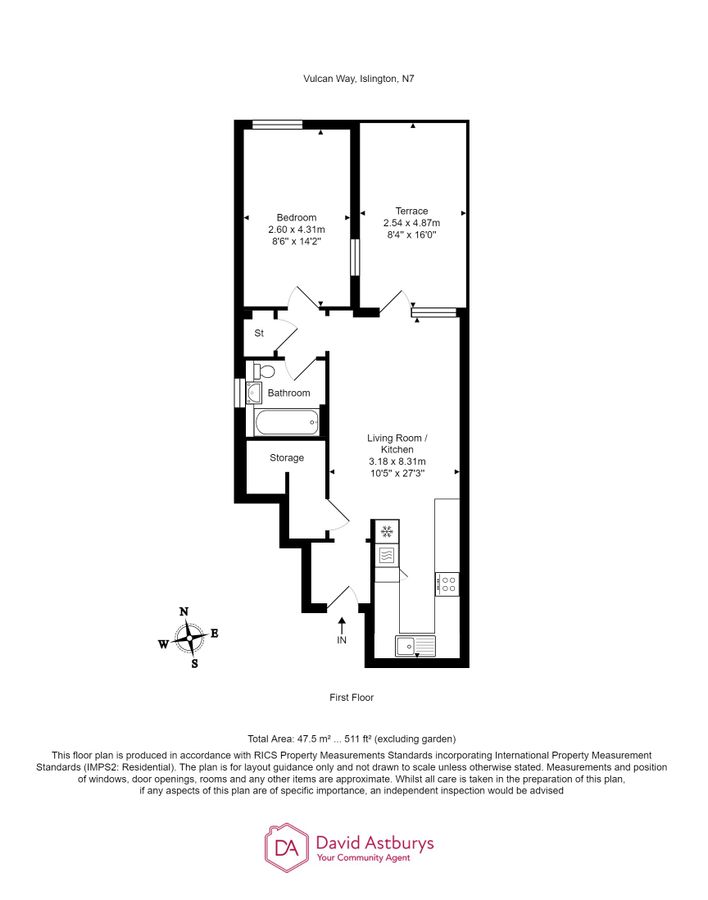 Квартира в Лондоне, Великобритания, 48 м² - фото 9