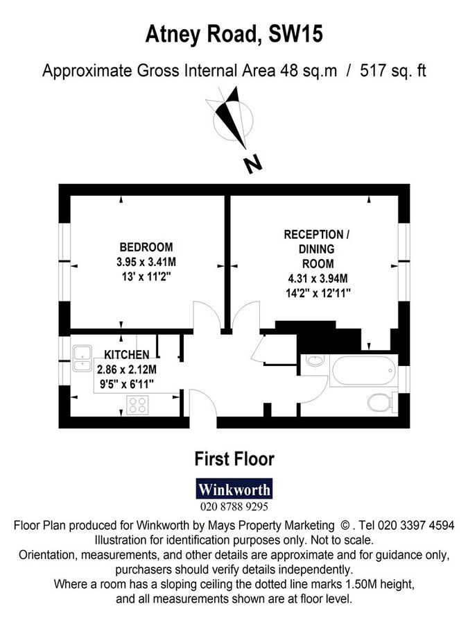 Квартира в Лондоне, Великобритания, 48 м² - фото 9