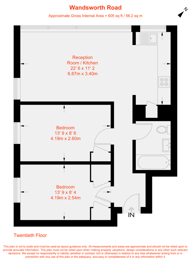 Квартира в Лондоне, Великобритания, 56 м² - фото 10