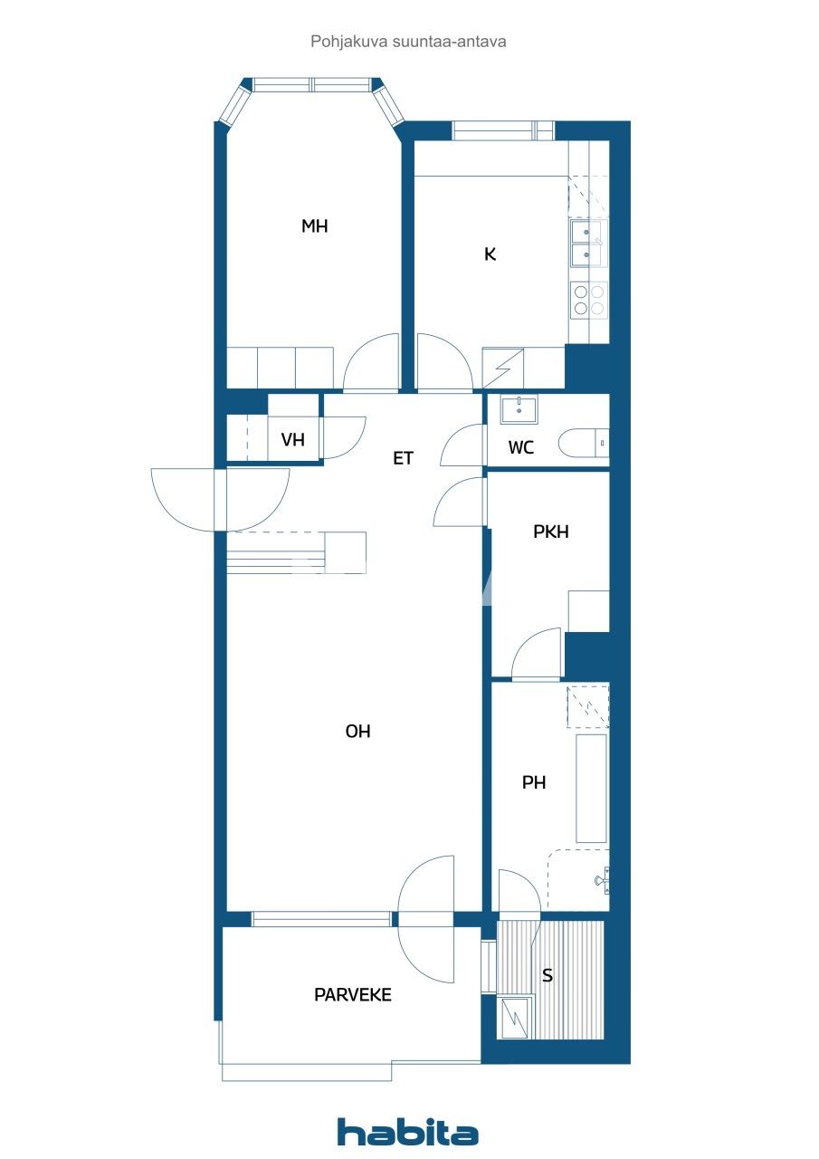 Апартаменты в Тампере, Финляндия, 65.5 м² - фото 2