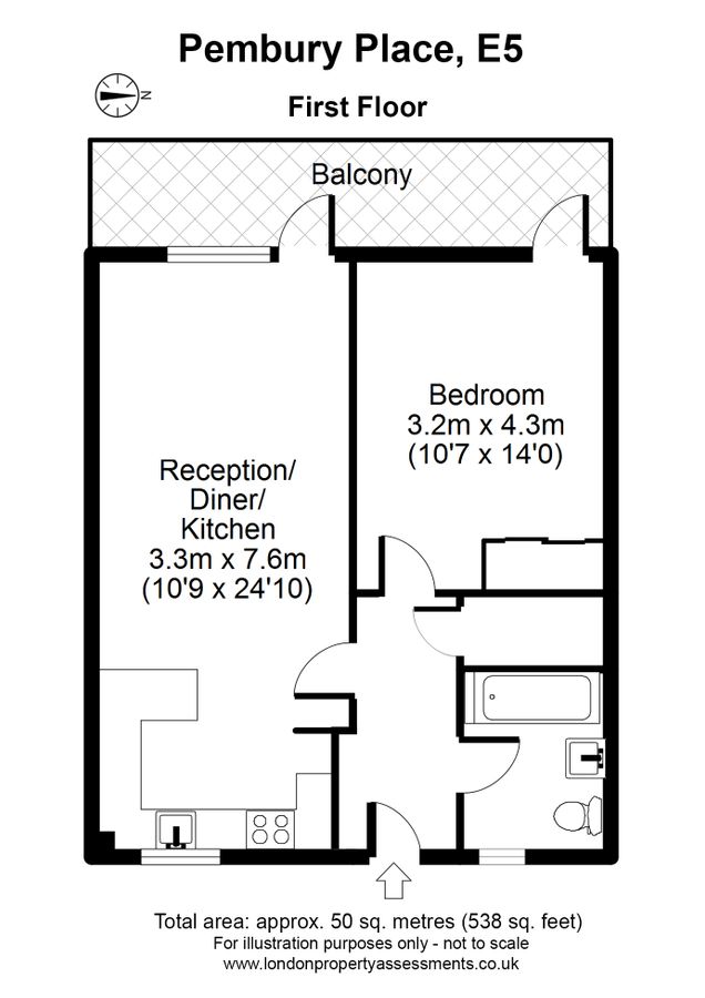 Квартира в Лондоне, Великобритания, 50 м² - фото 15
