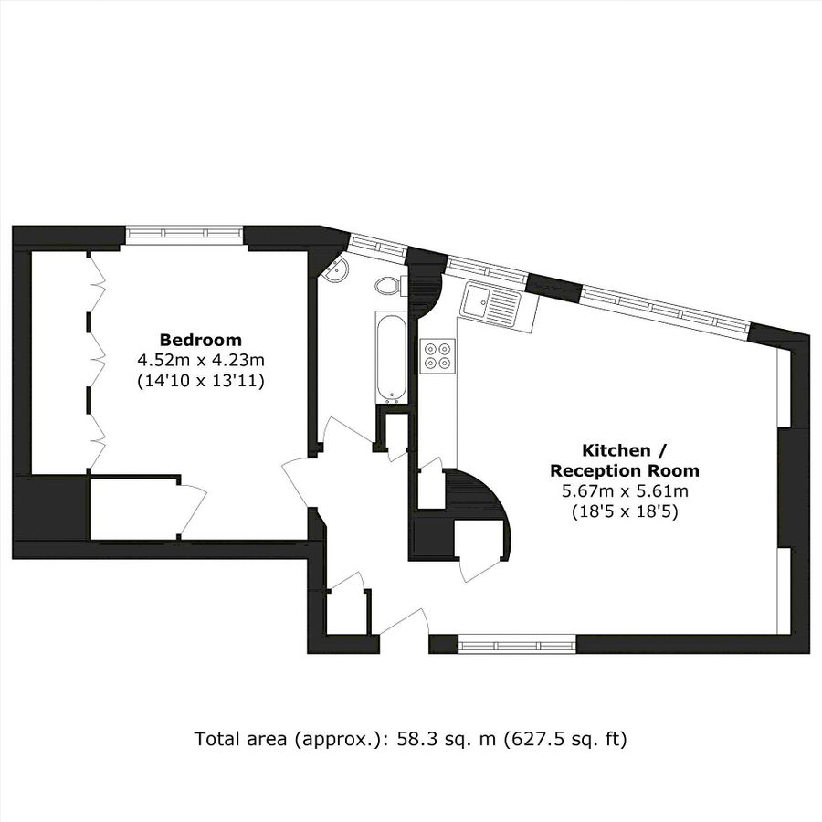 Квартира в Лондоне, Великобритания, 58 м² - фото 15