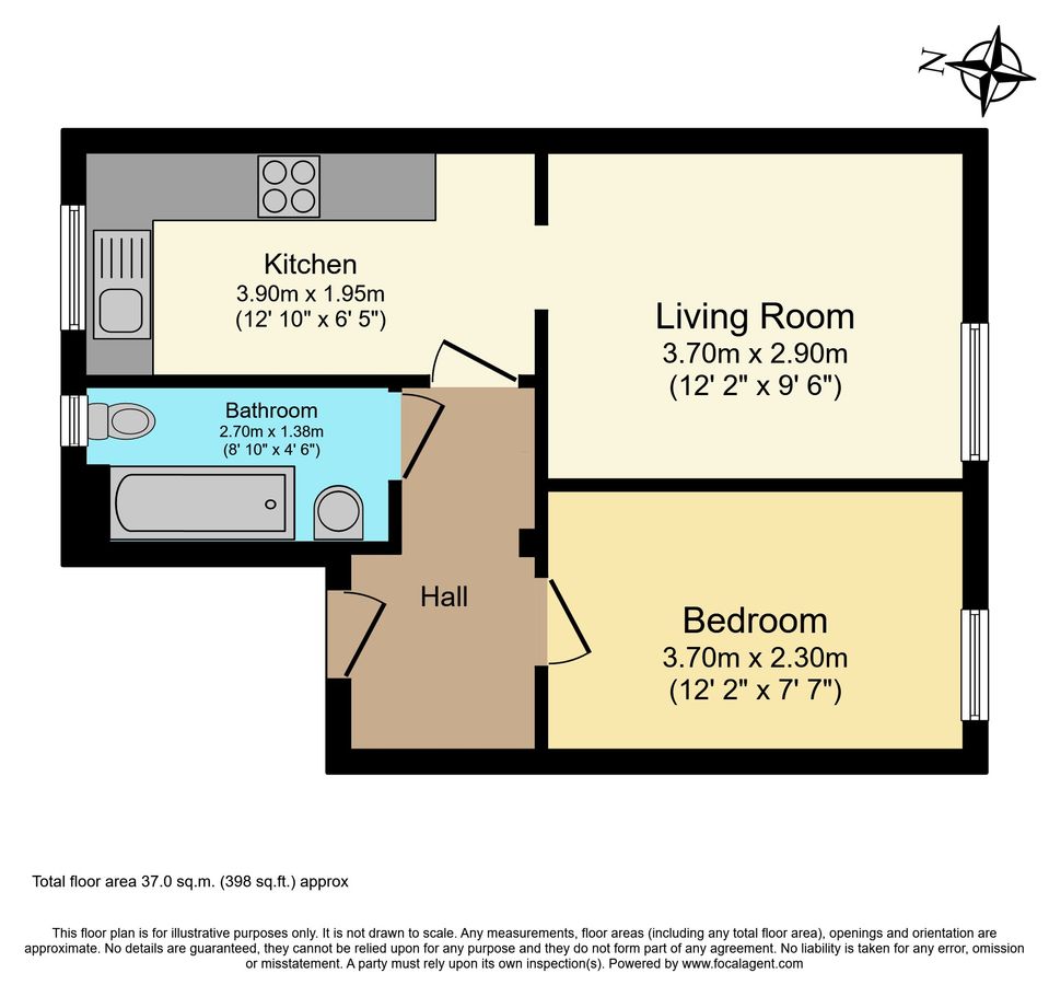 Квартира в Лондоне, Великобритания, 37 м² - фото 19