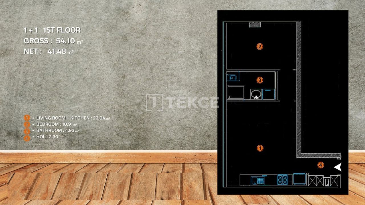 Апартаменты в Стамбуле, Турция, 55 м² - фото 15