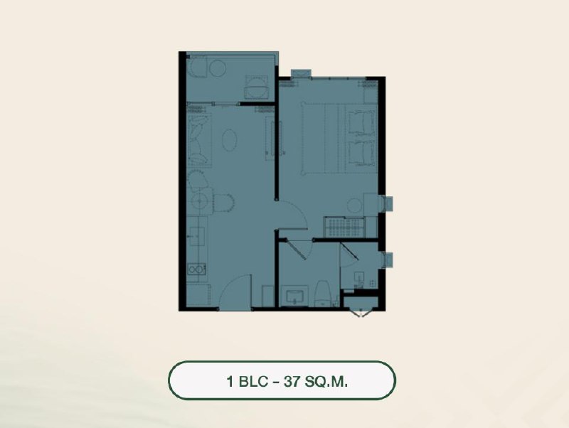 Квартира на Пхукете, Таиланд, 37 м² - фото 14