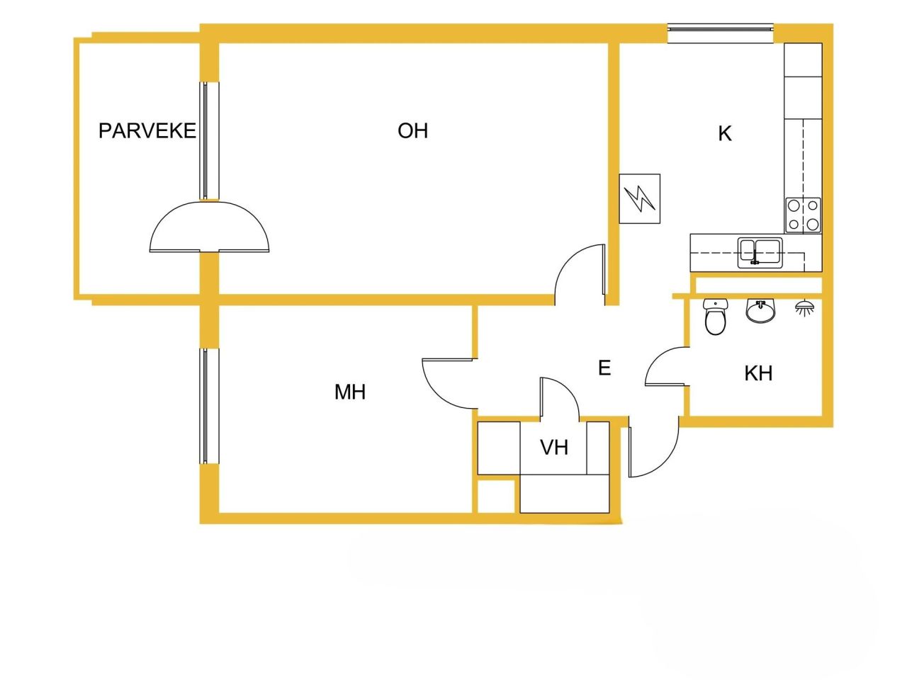 Квартира в Лахти, Финляндия, 57.5 м² - фото 2