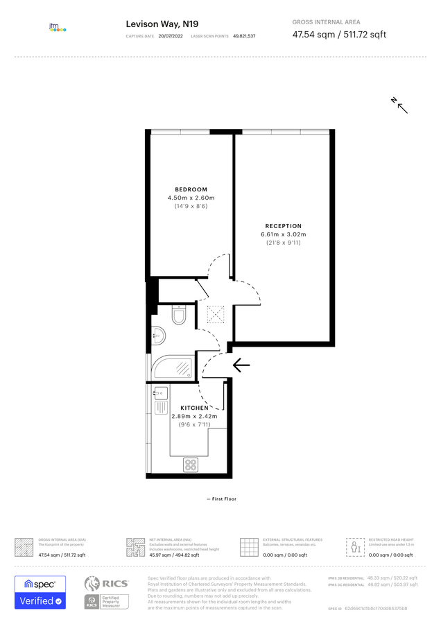 Квартира в Лондоне, Великобритания, 48 м² - фото 8