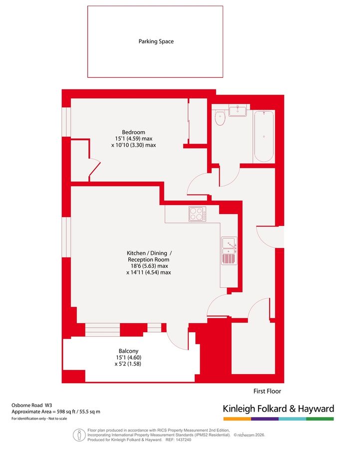 Квартира в Лондоне, Великобритания, 56 м² - фото 11
