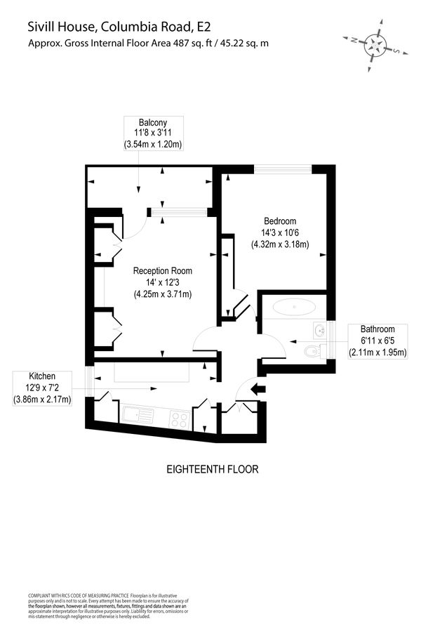 Квартира в Лондоне, Великобритания, 45 м² - фото 13