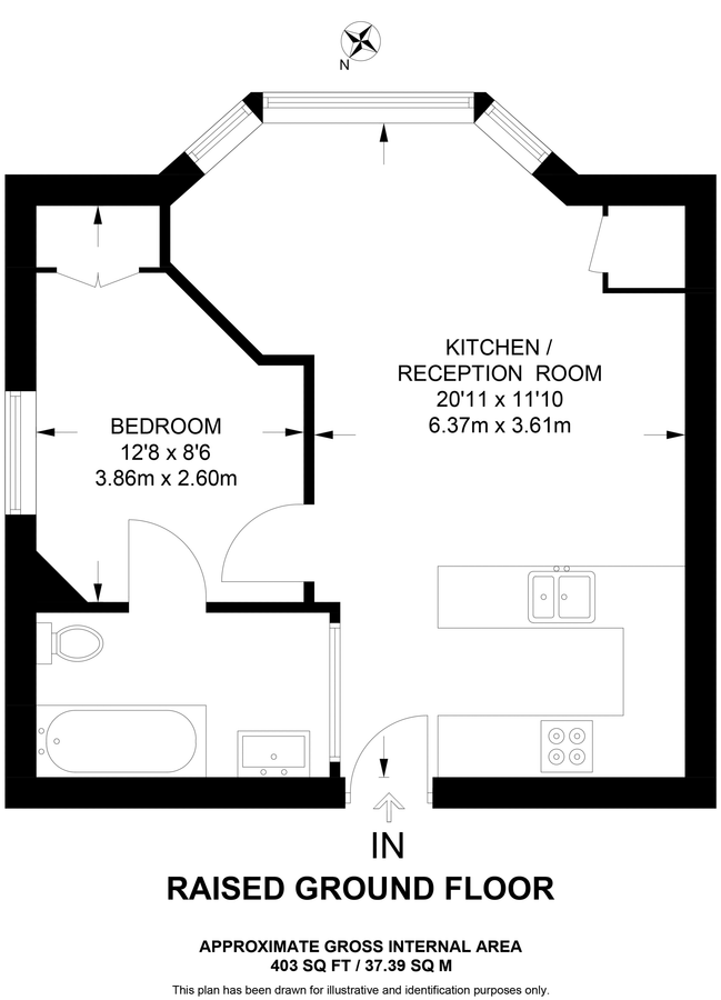 Квартира в Лондоне, Великобритания, 37 м² - фото 13
