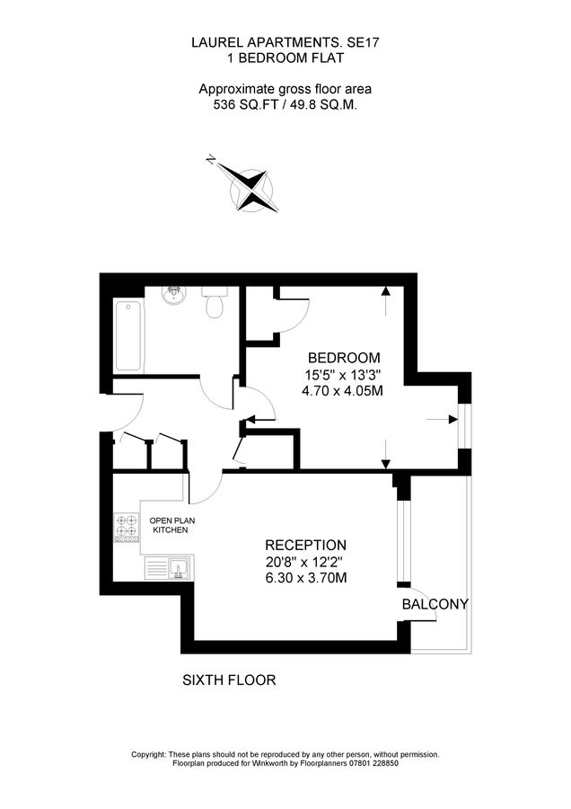 Квартира в Лондоне, Великобритания, 50 м² - фото 15