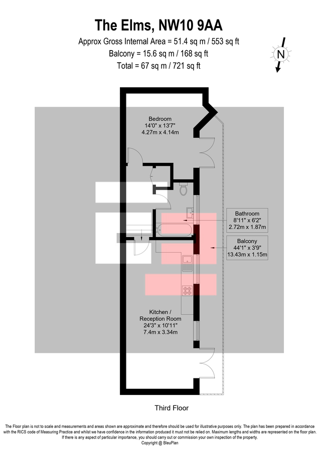 Квартира в Лондоне, Великобритания, 67 м² - фото 16