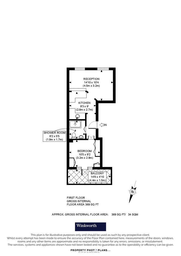 Квартира в Лондоне, Великобритания, 34 м² - фото 9