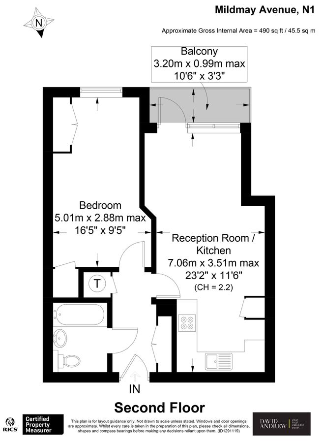 Квартира в Лондоне, Великобритания, 46 м² - фото 13