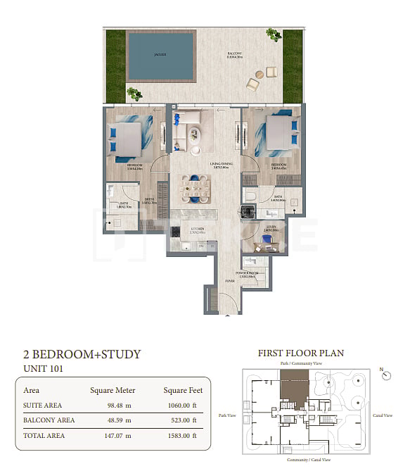 Апартаменты в Дубае, ОАЭ, 74 м² - фото 18