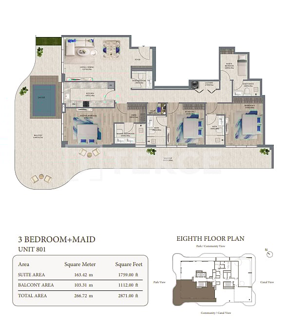 Апартаменты в Дубае, ОАЭ, 74 м² - фото 19