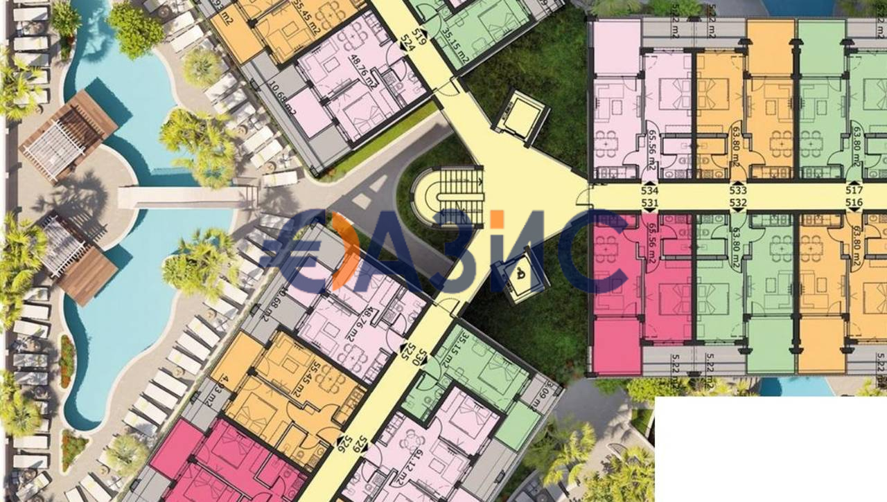 Апартаменты на Солнечном берегу, Болгария, 2 м² - фото 1