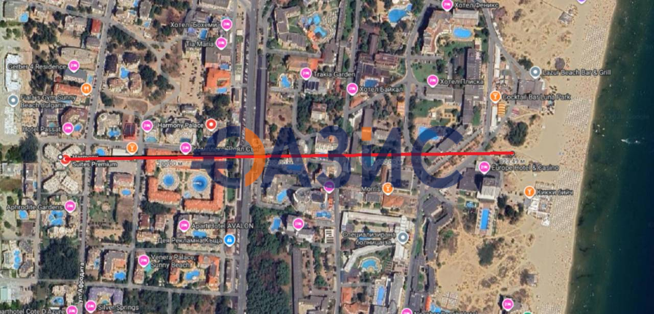 Апартаменты на Солнечном берегу, Болгария, 2 м² - фото 7