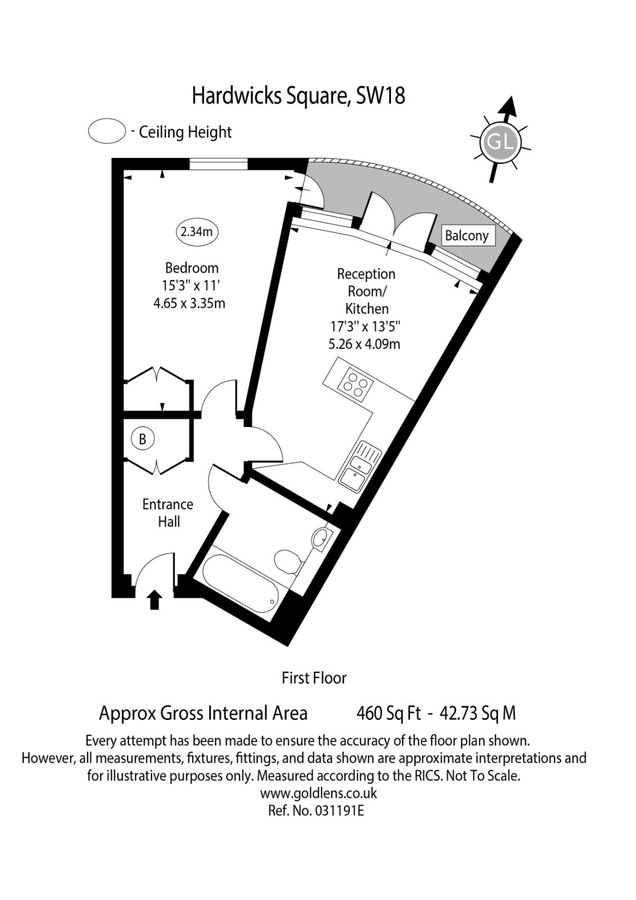 Квартира в Лондоне, Великобритания, 43 м² - фото 9