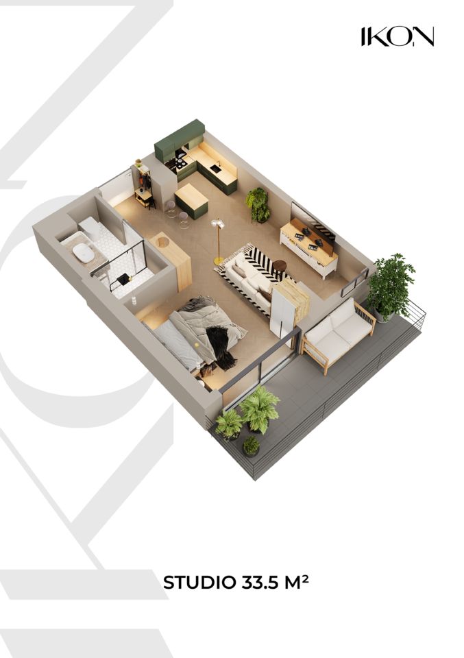 Квартира в Батуми, Грузия, 33.5 м² - фото 1