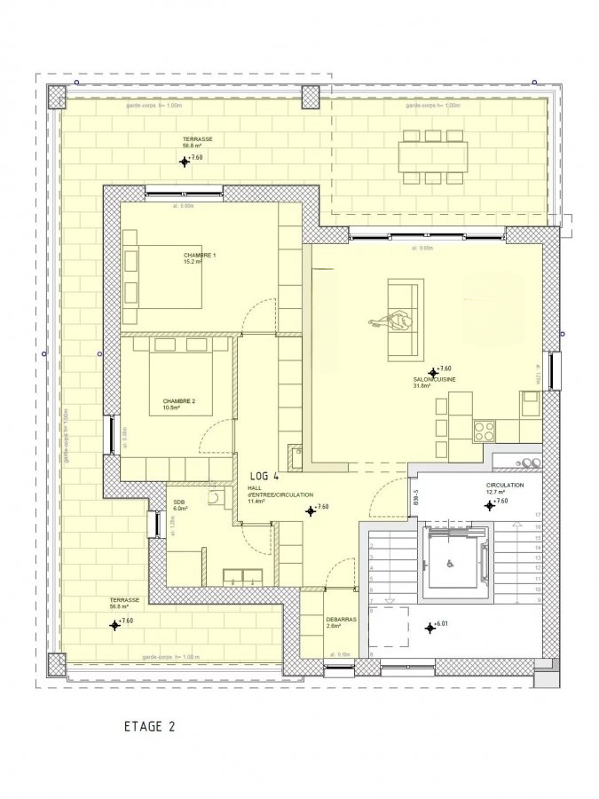 Квартира в Люксембурге, Люксембург, 78 м² - фото 2