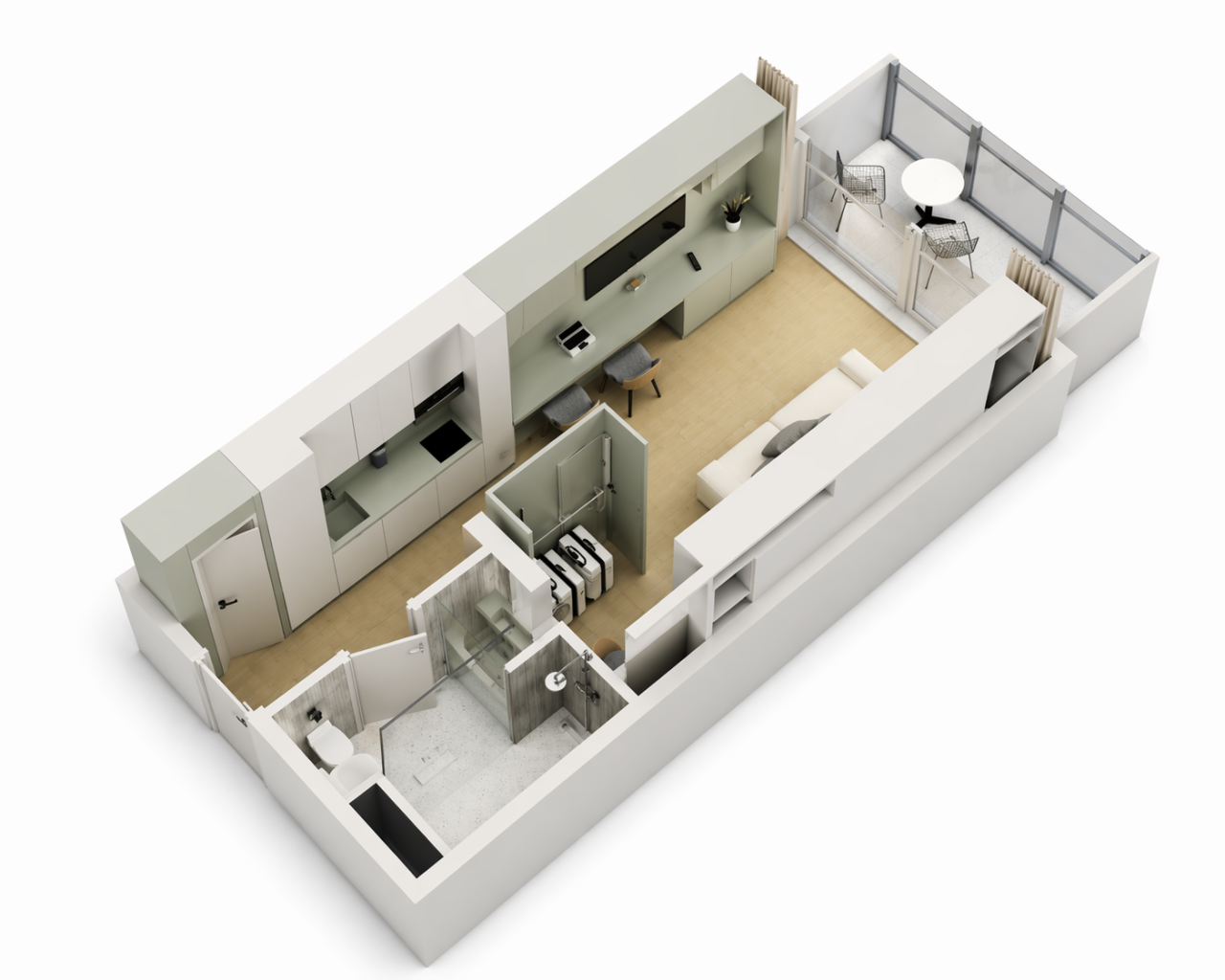 Студия на Пхукете, Таиланд, 36 м² - фото 13