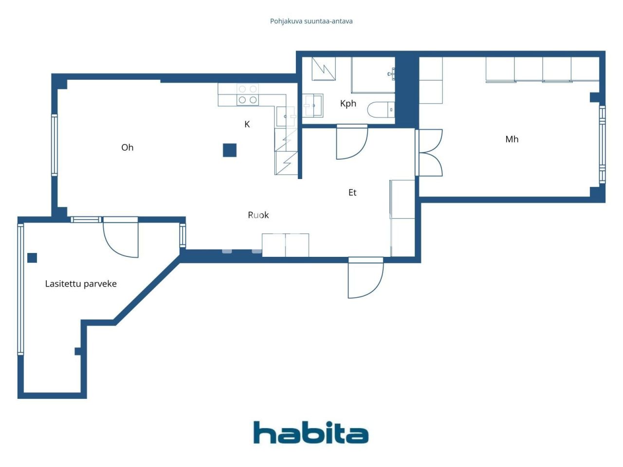 Апартаменты в Хельсинки, Финляндия, 58.5 м² - фото 2