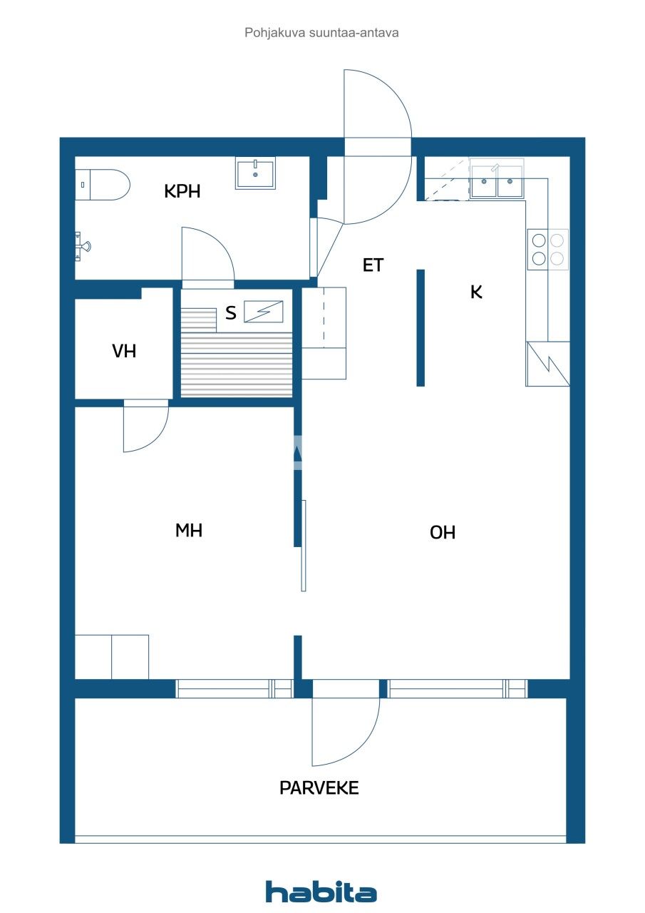 Апартаменты в Хельсинки, Финляндия, 45.5 м² - фото 2