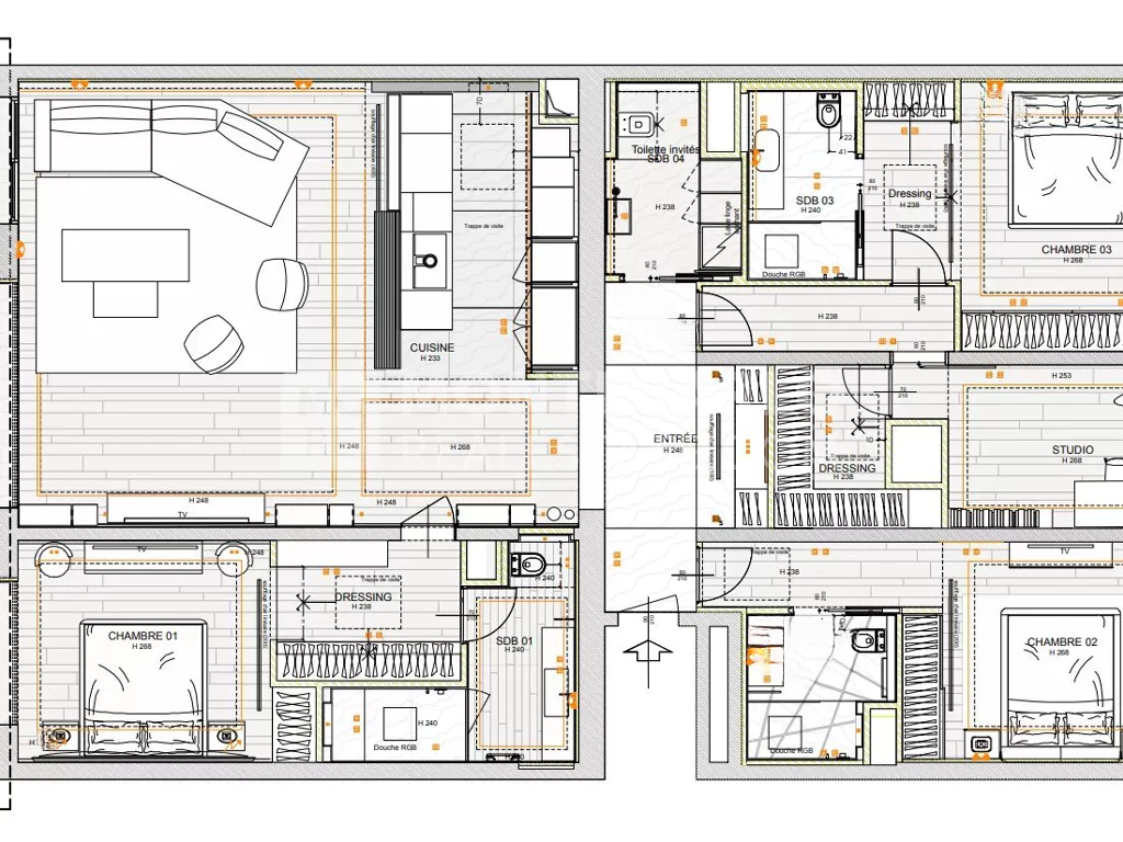 Квартира в Фонвьее, Монако, 245 м² - фото 16