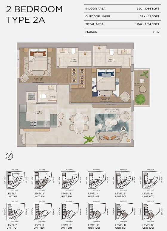 Апартаменты в Дубае, ОАЭ, 62 м² - фото 16