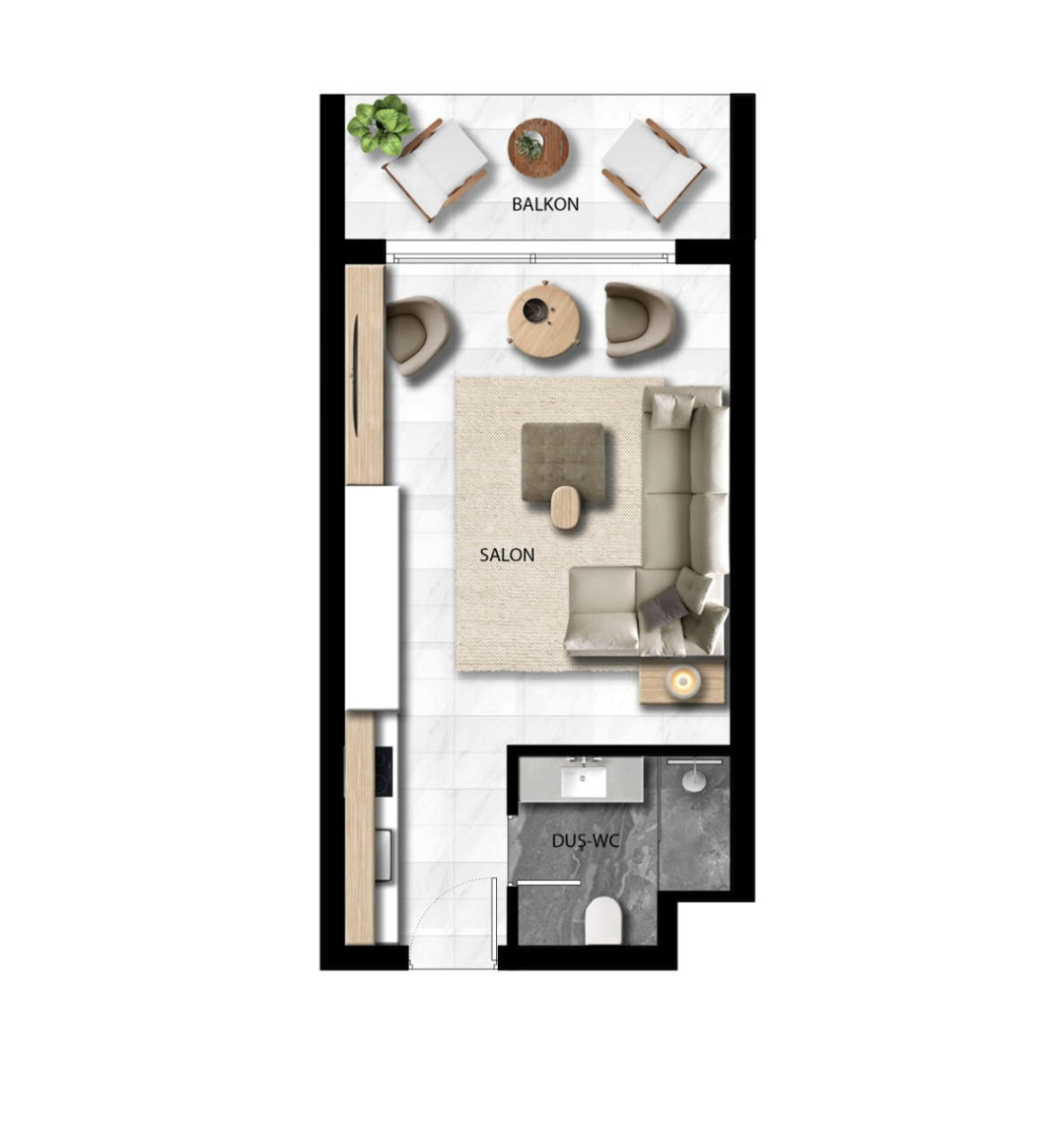 Квартира в Богази, Кипр, 35 м² - фото 8