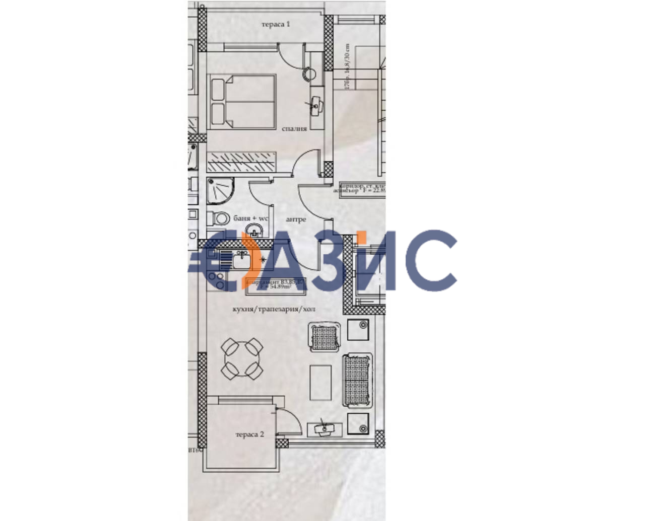 Апартаменты на Солнечном берегу, Болгария, 65.6 м² - фото 9