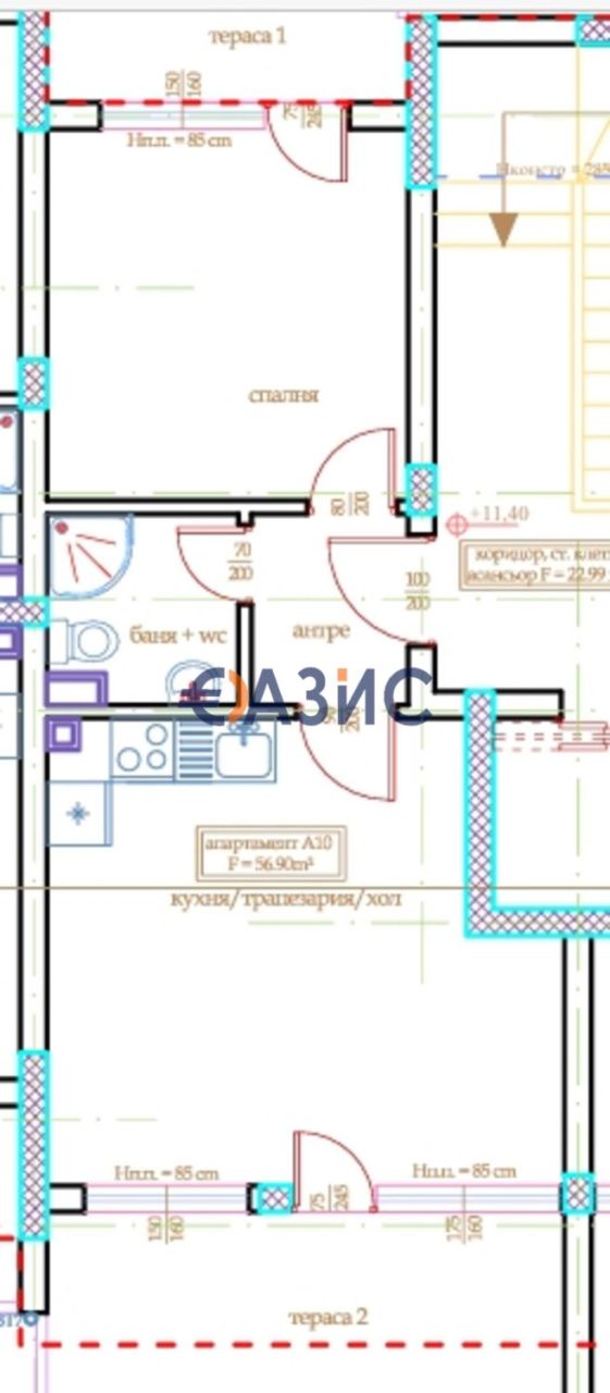 Апартаменты на Солнечном берегу, Болгария, 67 м² - фото 10